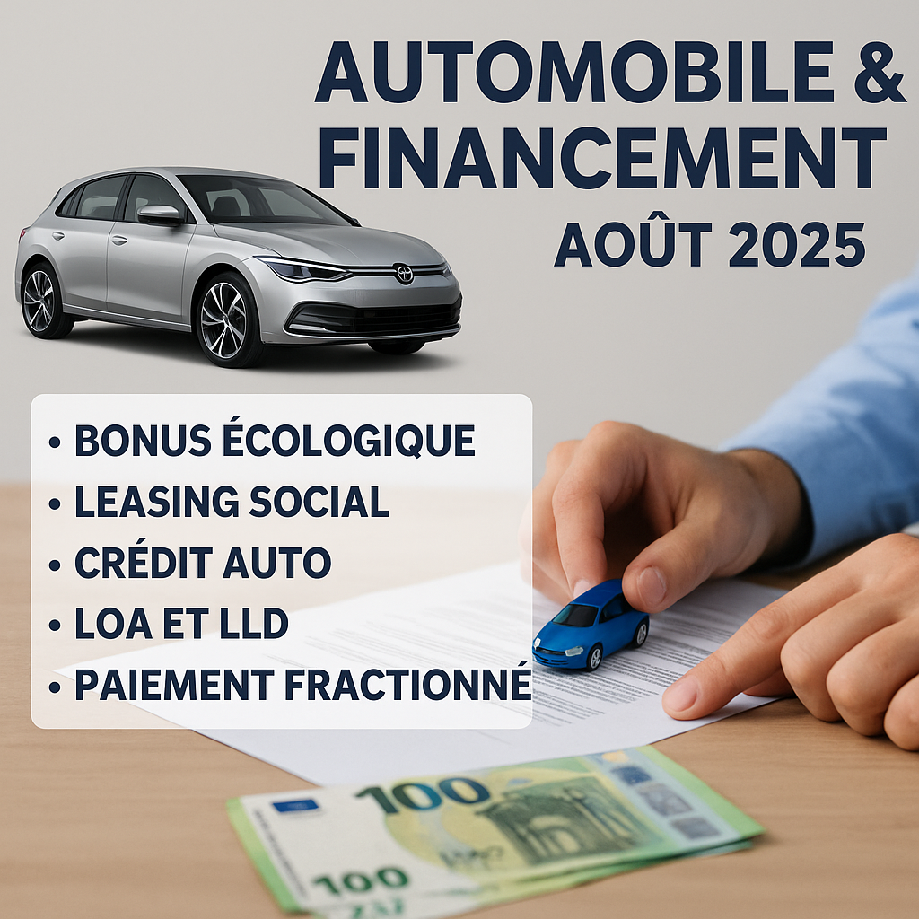 Automobile & Financement – Août 2025 : entre aides publiques, leasing social et options sur-mesure